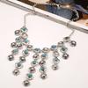 Ethnic Style Simulation Gemstone Decoration Tassel Design Women Necklace For Boho Jewelry Enthusiasts