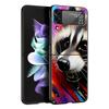 Mapache Hard PC Phone Case For Samsung Galaxy Z Flip 7 6 5 4 Black Cover For Galaxy Z Flip 3 Foldable Shell Fundas Capas Coque