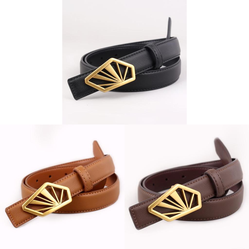 Fashion Leather Belt For Women With Smooth Buckle For Casual And Office Wear