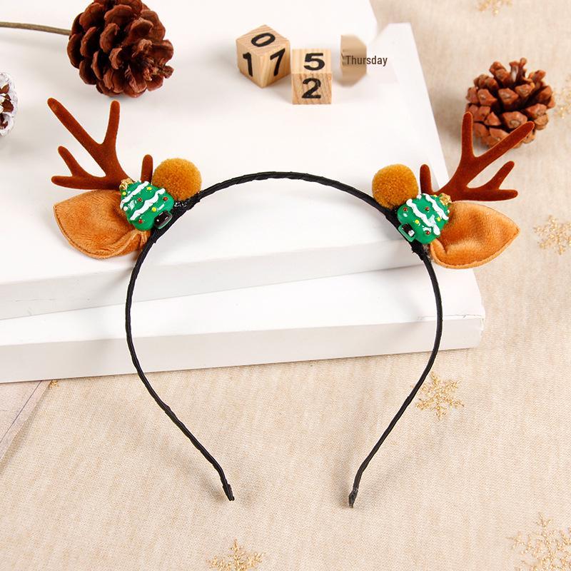 2025 Trendy Christmas Antler Headband for Kids & Adults - Cute Holiday Hair Accessories for Parties