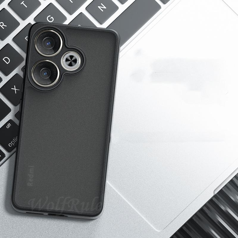 For Poco F6 Case Cover Xiaomi Poco F6 Capa New Shockproof Phone Back Bumper Matte Frosted Black Transparent Fundas Poco F6 F 6