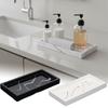 Rectangular Bathroom Counter Tray Resin Hotel Sink Storage Tray Luxury Toiletries Storage Tray