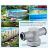 T Joint Pool Hose Adapter 1.5inch to 1.25inch Includes O Rings and Clamps Suitable for Above Ground Pool Filter Systems