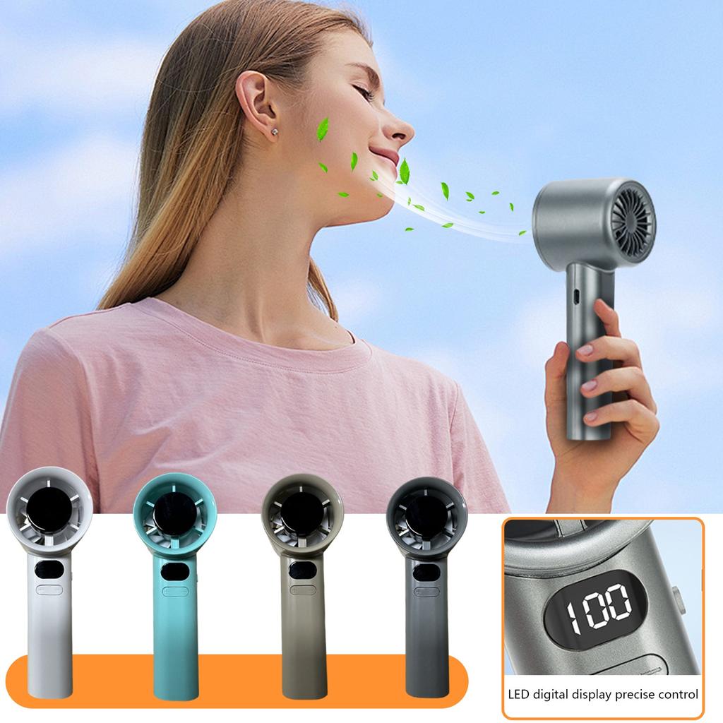 Handheld Power Fan Portable High-Airflow USB Rechargeable Fan