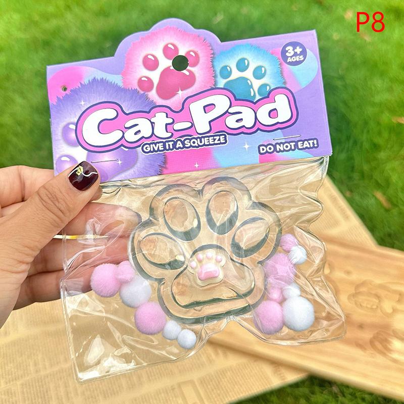New Transparent Patch Cat Paw Decompression Toys Kawaii Cartoon Antistress Stress Relief Slow Rising Toys For Adult Kids Toys
