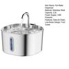 Fontaine à eau pour chien Acier inoxydable 2,2L Fontaine à boire automatique pour animaux de compagnie Silencieuse à faible bruit Purifie l'eau Fontaine pour chiens d'intérieur à domicile