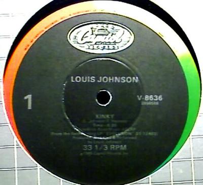 12inch Record LOUIS JOHNSON - Kinky / She's Bad V8636 Capitol Records 1985 US Soul/Funk Used