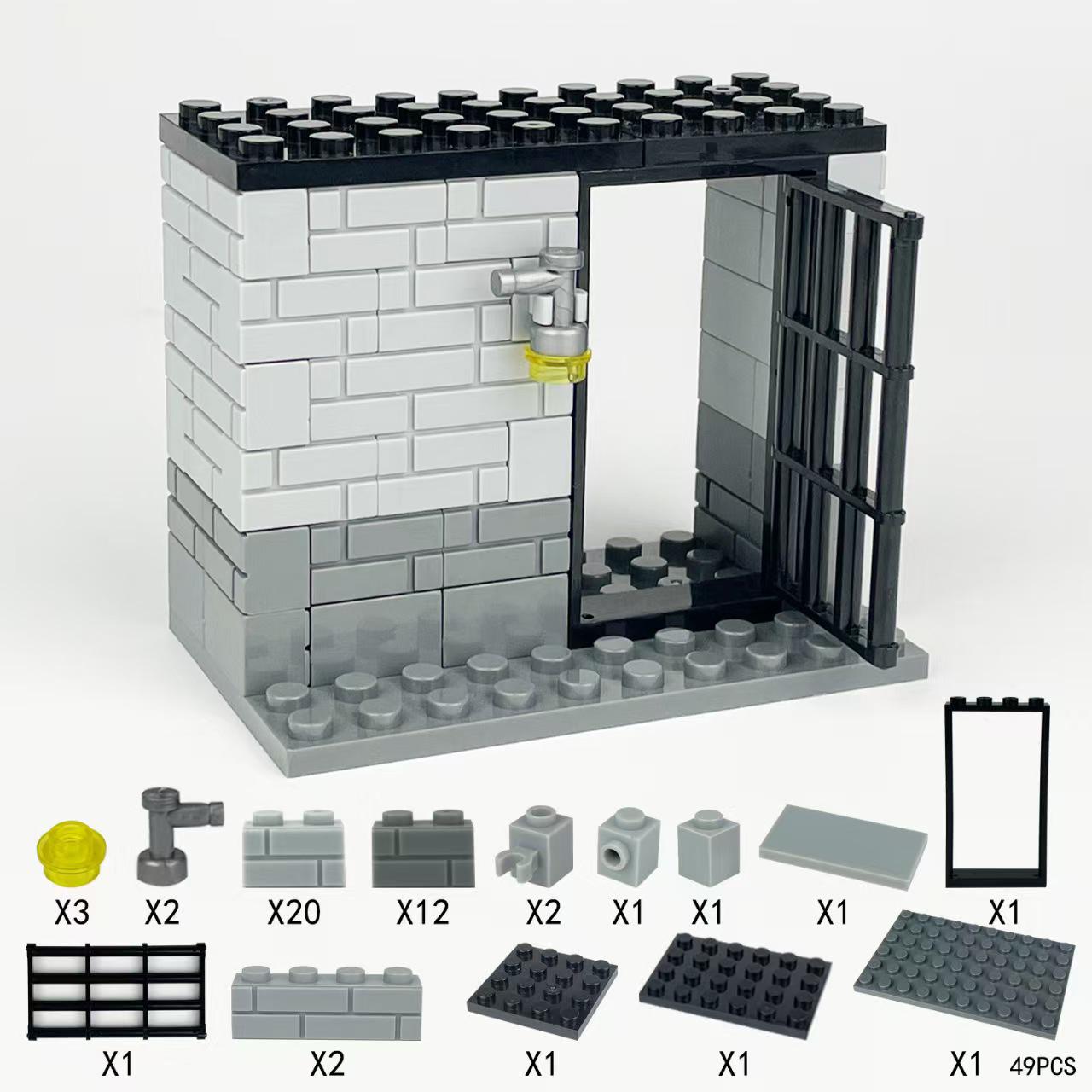 

Police Assembly Educational Station Jail Break Building Blocks Set City Prison Escape Toy Collection Brick Kids