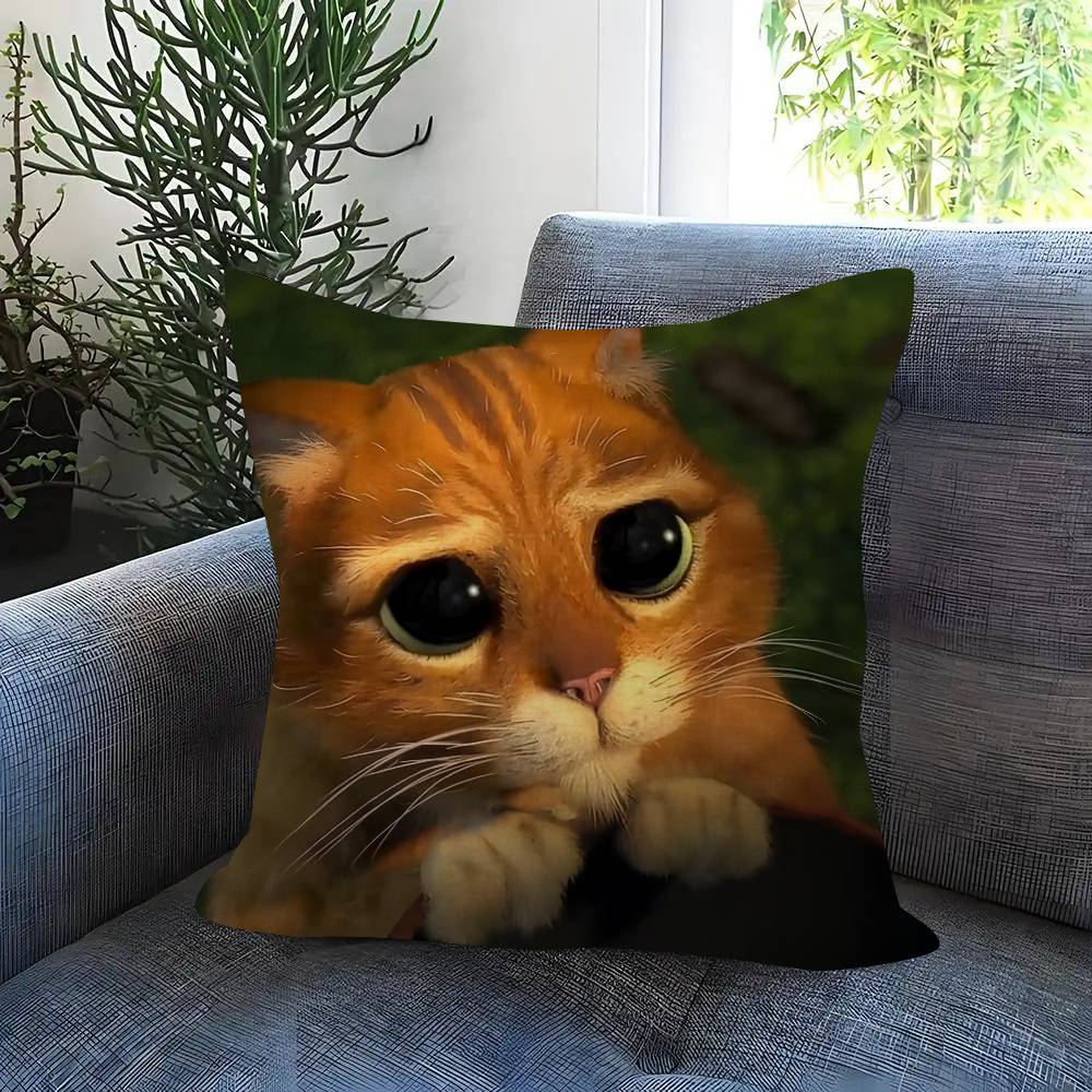 Movie P-Puss Anime In B-Boots Cushion Cover Pillow Cover Decor Pillowcase Printed Cushion Case For Couch