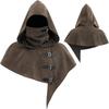 Capucha Estilo Medieval con Capucha y Sombrero Capa Étnica Cosplay Bufanda Performance Escénica