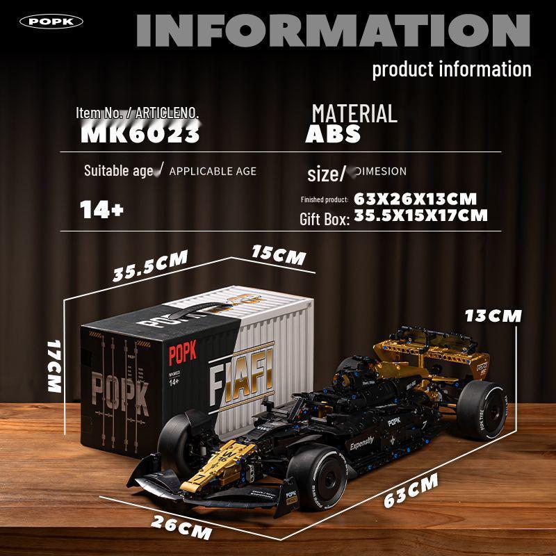 Black Gold F1 Remote Car Brad Pitt Edition: 1:8 Formula Racing Model