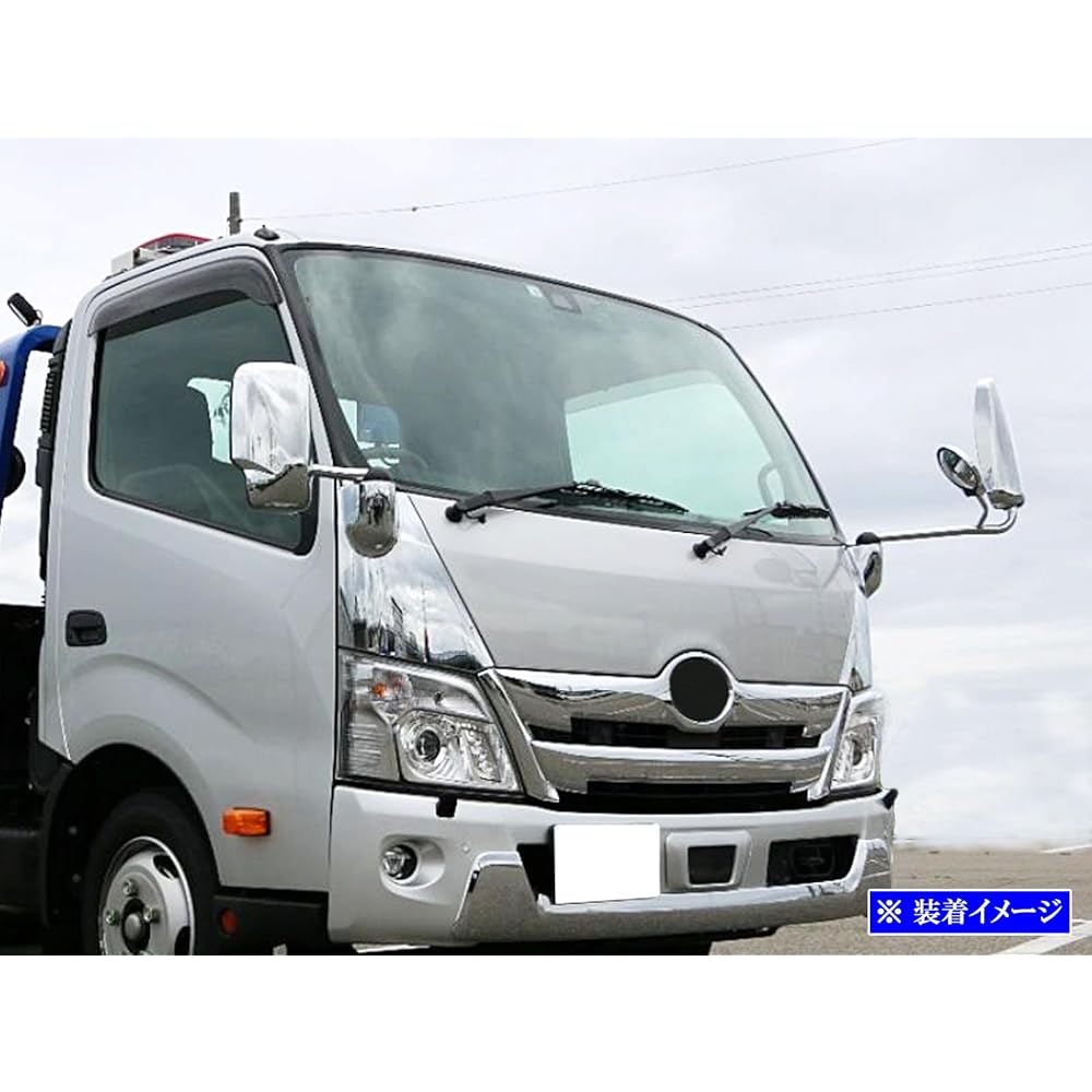 BRIGHTZ Chrome Door Mirror Cover Set for HINO Dutro [TK-MIR-SET-012]
