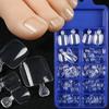 Set da 100 Pezzi di Unghie Finte Rimovibili per Piedi, Unghie Artificiali a Copertura Totale di Varie Misure per Applicazione e Sostituzione Nail Art Pedicure