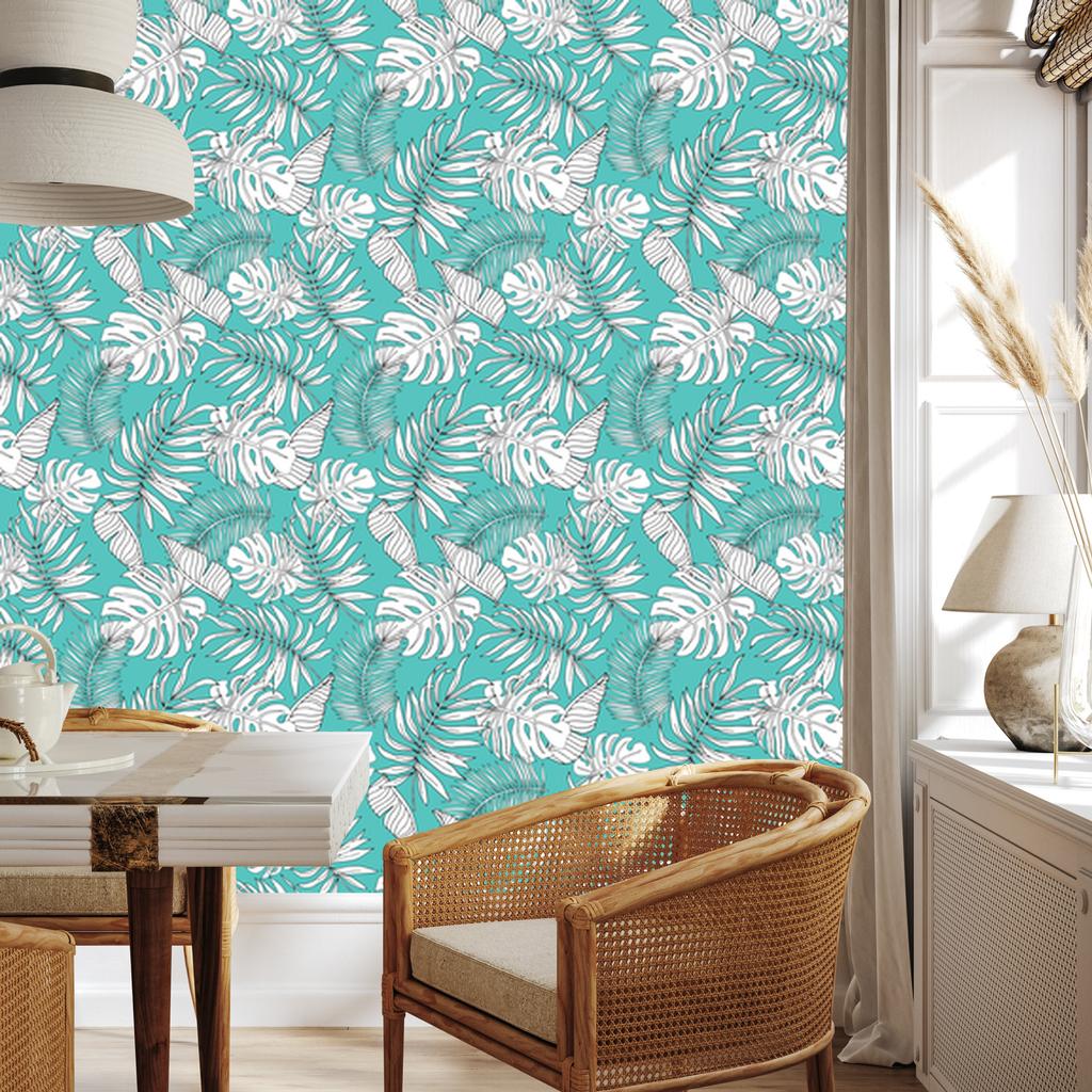 Leaves wallpaper for living room and bedroom 50x1000