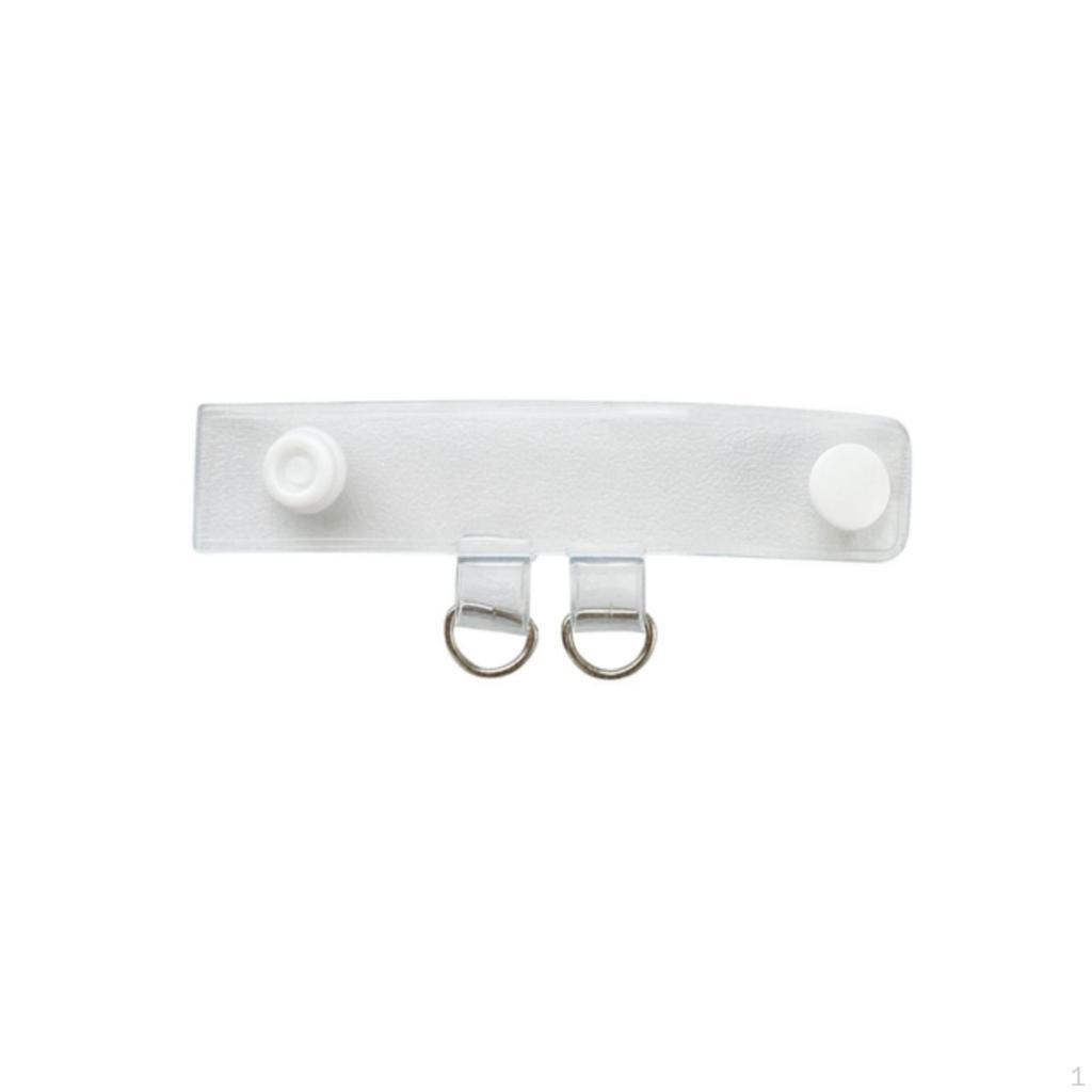 Clip Connector with Split Rings Tote Keychain Card Holder Minimalist Transparent Buckle Compact