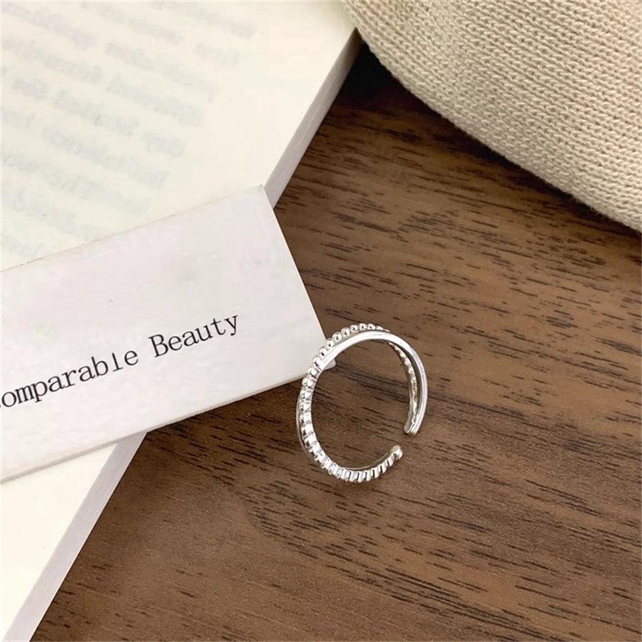 Minimalist Cross Pearl Ring Women s Design Index Finger Ring Personality Ring Tide