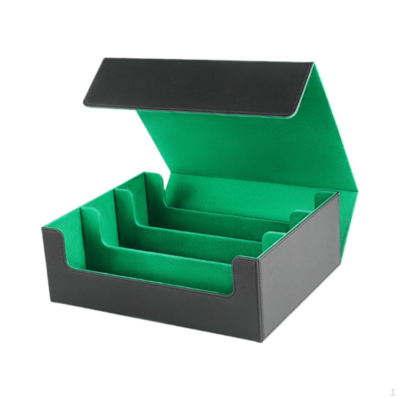 

Deck Card Case Game Box Shockproof 1800 Cards Capacity for Sport зелений