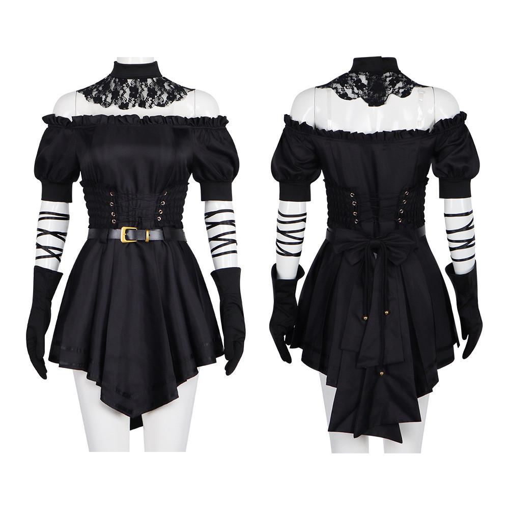 Grok Virtual Girl Halloween Cosplay Costume With Short Skirt For Anime Game Fans