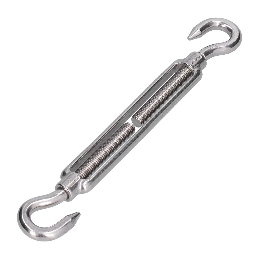 5Pcs Turnbuckle Hook and Hook Wire Rope Tension 304 Stainless Steel Shade Sail HardwareM6