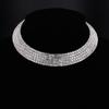 Fashion Jewelry Full Diamond Rhinestone Multi-layer Multi-row Collar Bridal Crystal Collar Short Collar Necklace