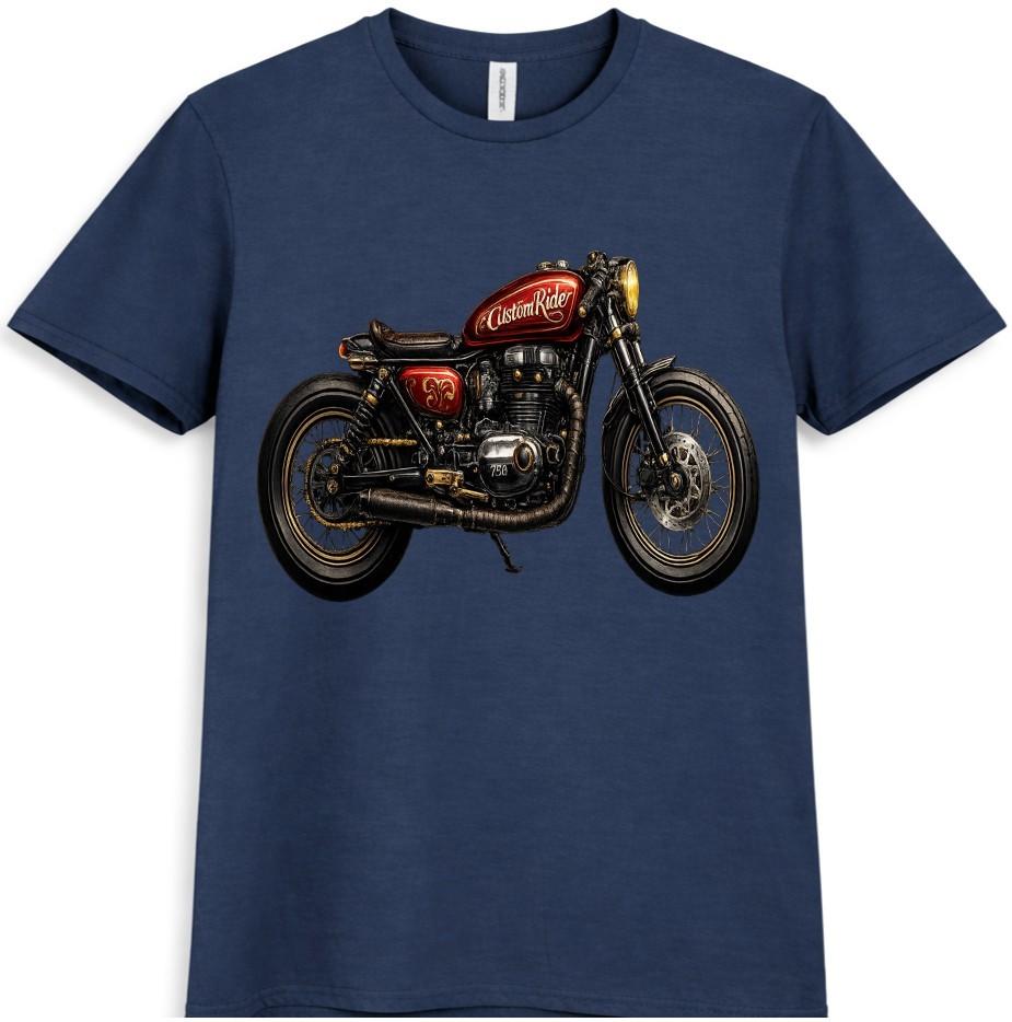 Motorcycle T Shirt Classic Vintage Motorbike Retro Racing Graphic Tee