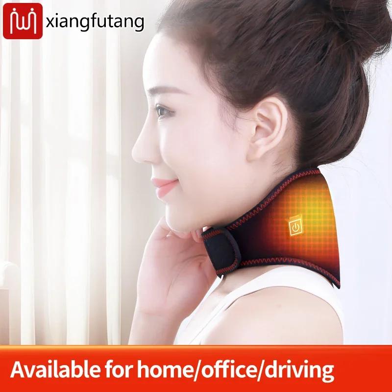 Tragbares Rotlicht-Nackenmassagegerät/Tiefenkneten für Halswirbelsäule/Trapezmuskel-Entspannung/3 Gänge Zeitgesteuerte Erwärmung/Heim-/Fahrgebrauch