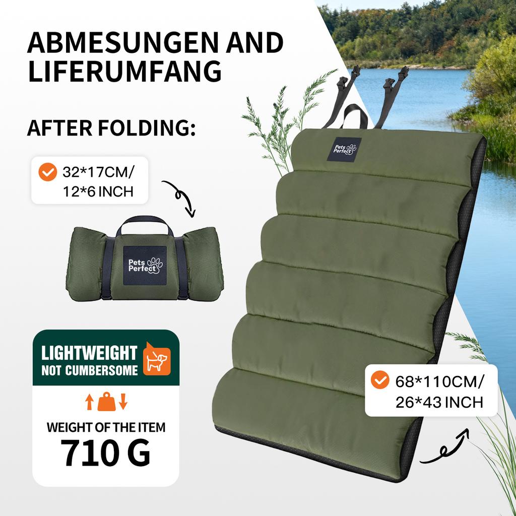 Pet Outdoor Mat, Dog Bed Mat, Car Portable Waterproof and Dirt Proof, Foldable Mat for Cats and Dogs Going Out, Universal for All Seasons