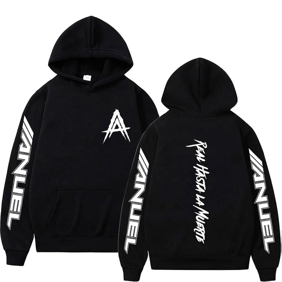 Rapper Anuel AA Real Hasta La Muerte Hoodies Men Women Hip Hop Retro Style Sweatshirt Pullover Harajuku Fashion Oversized Hooded
