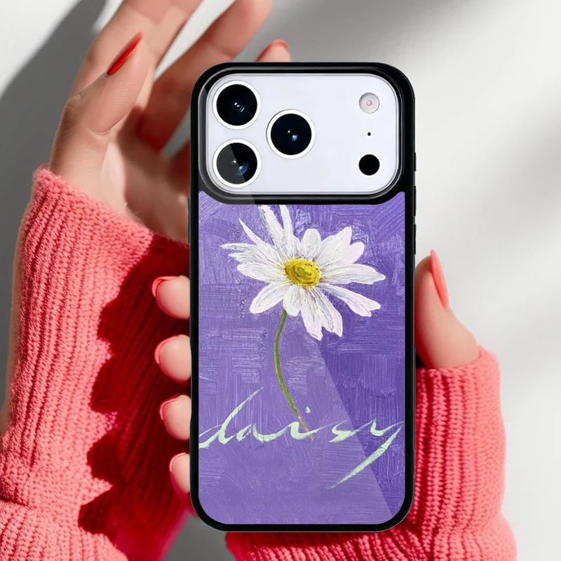 Daisy Flower Phone Case for iPhone 17 16 15 14 13 Pro Max Back Cover for 12 11 Pro Coque