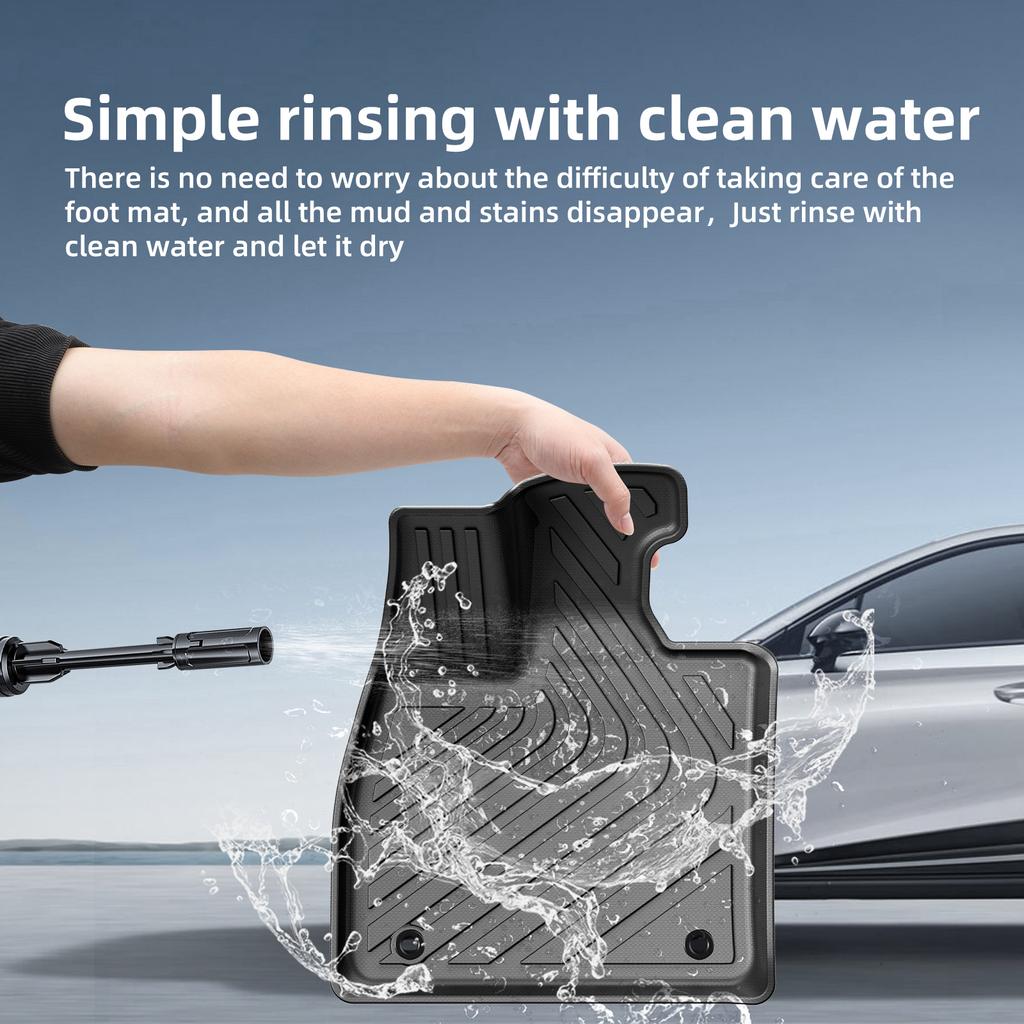 For Lexus RZ 2025 2025 TPE 3D Car Floor Mats Cargo Liner Trunk Pad All Weather Waterproof Black