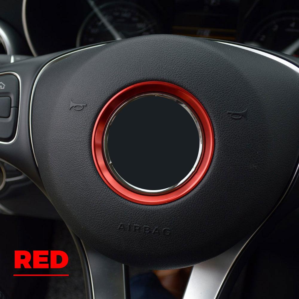 51/58mm Car Steering Wheel Center Cover Logo Sticker Ring Trim Car Accessories For Mercedes Benz GLE CLA GLA W213 W246 W205 C117