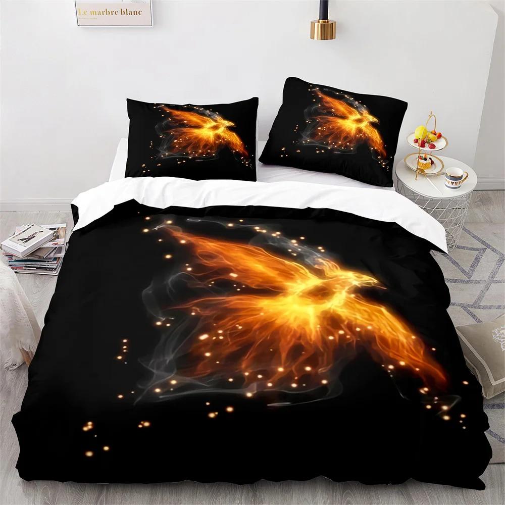 Phoenix Nirvana Duvet Cover Set Soft Fire Patterned Bedding Sets for Children Adults Teens Polyester Comforter Cover King Size