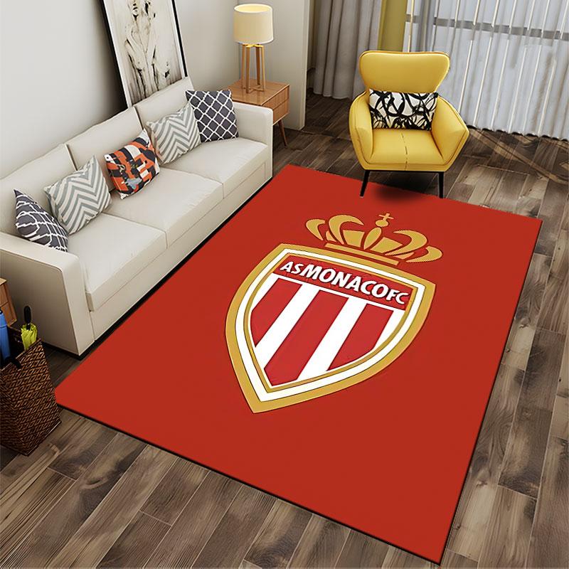 Red Carpet with AS Monaco Logo suitable as a non-slip mat for the living room or bedroom sofa