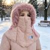 Cold Weather Gear for Women Winter Balaclava Hat, Quilted Face Mask Hood Zipper Closure, Fuzzy Trim, Thermal Neck Warmer Fleece Lined, Warm Windproof