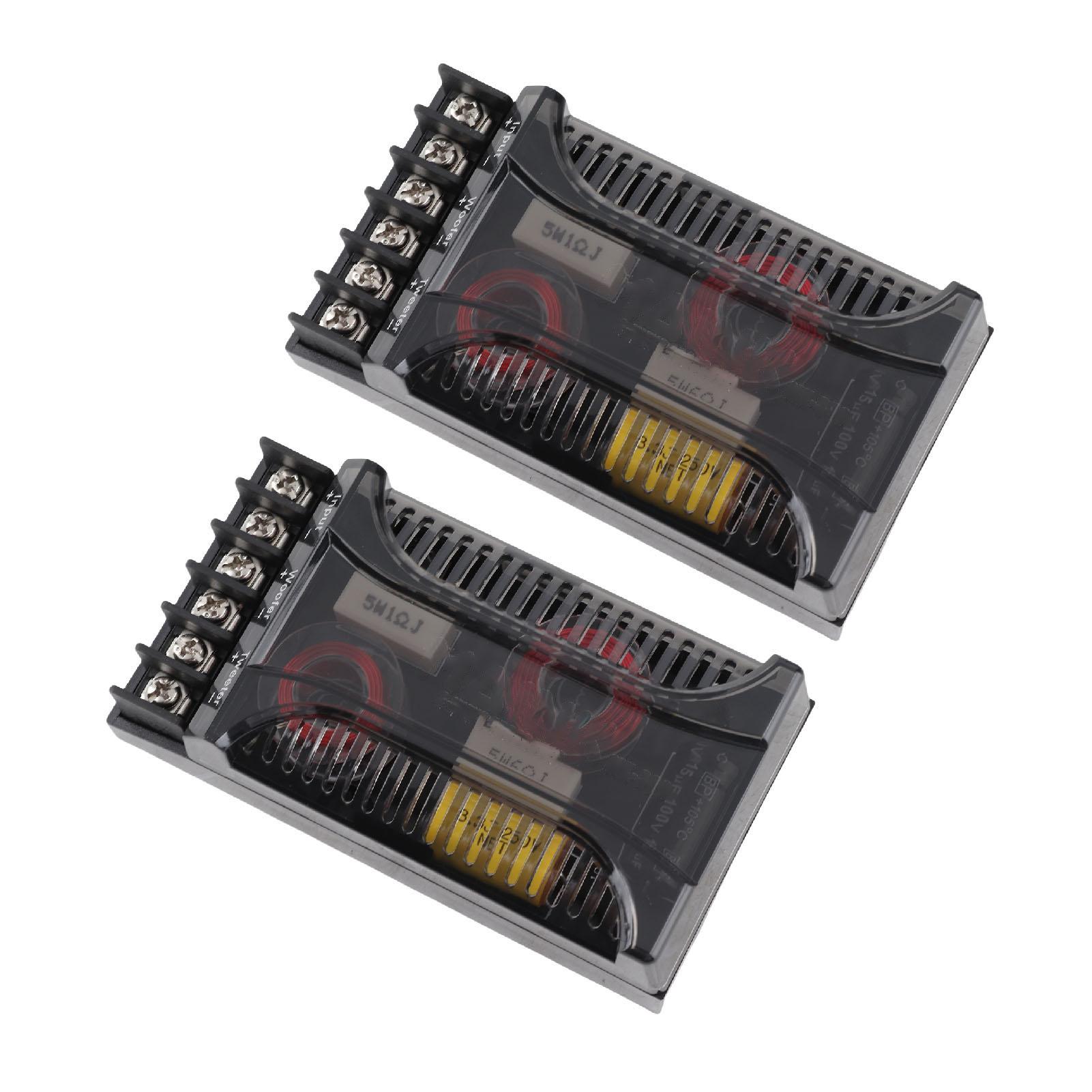 

2 шт. 2-полосный автомобильный аудио кроссовер защита от перегрузки по току универсальный отвод тепла делитель частоты динамика