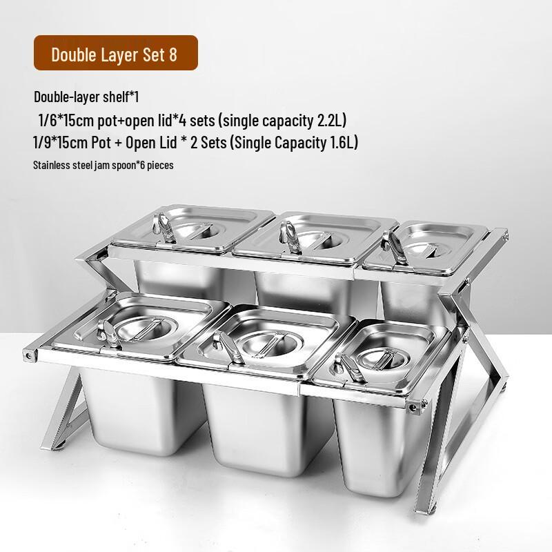 Stainless Steel Commercial Condiment Organizer