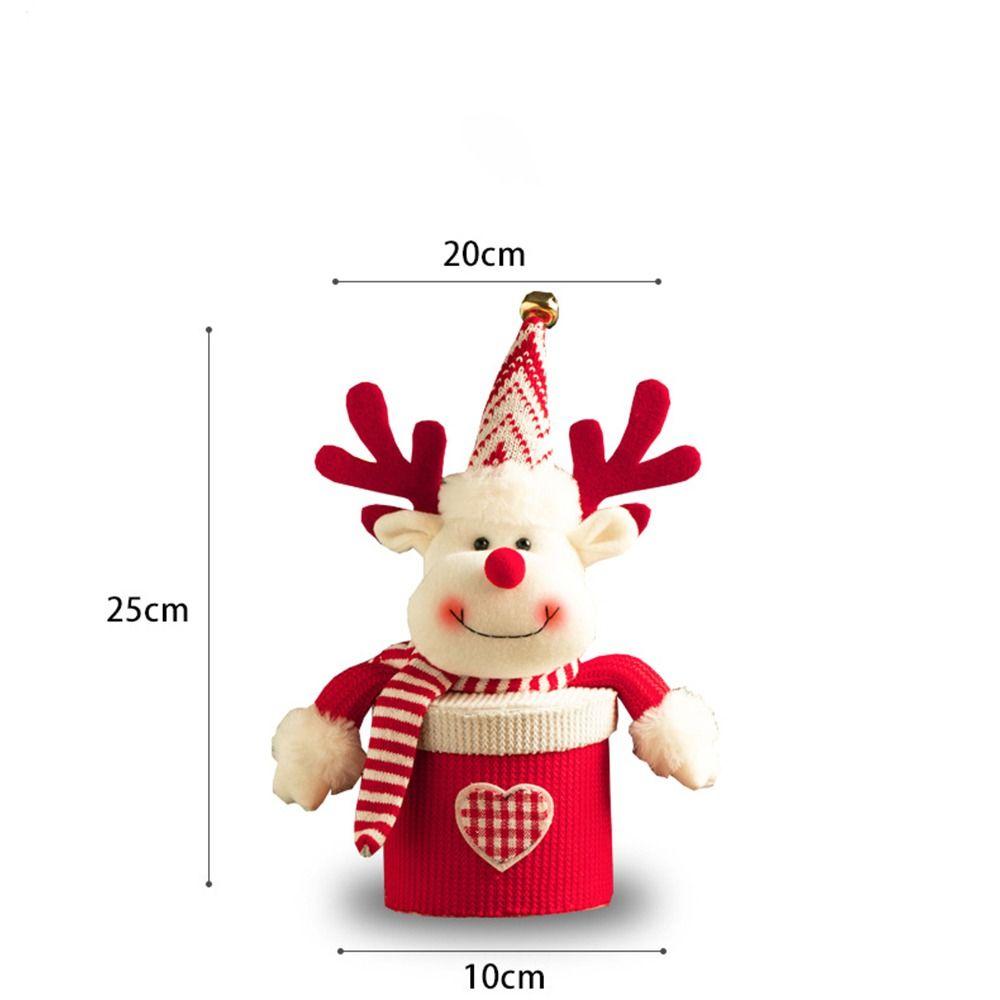 Portable Christmas Gift Treat Candy Box Plush Christmas Decorations Children