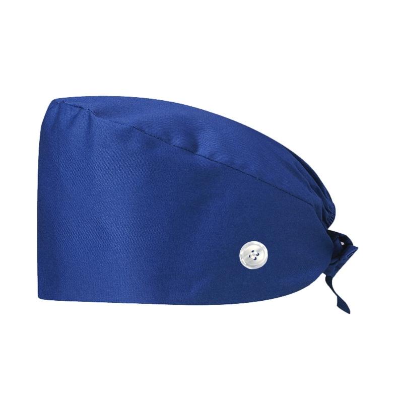 Working Hat for Women Man Solid Color Scrub Caps Doctor Hat Nurse Hat Adjustable Surgical Caps Beauty Salon Working Hat