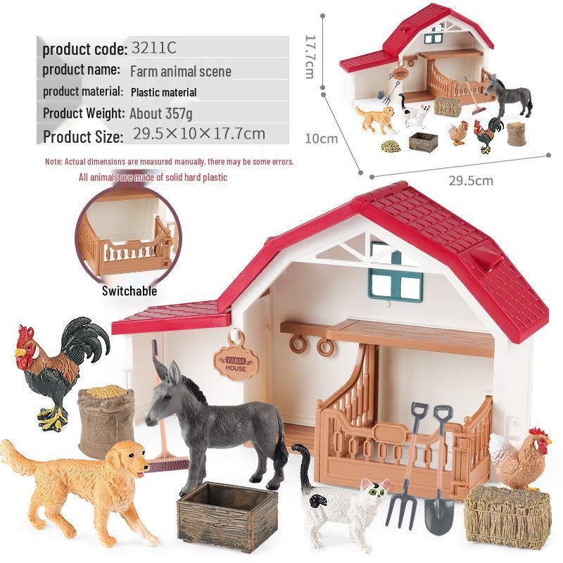Children's Farm Animal Model Playset: Realistic, Educational Toy for Boys & Girls