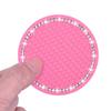 Wisdompro Car Non-Slip Coaster Bling Car Drink Holder Cup Mat Vinyl Anti-Slip Vibration Proof Round 70mm Diameter 4pcs Pink