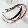 Headband Leopard Print Resin Headband with Anti-Slip Teeth Retro Tortoise Shell Thin Design Washing Face Makeup Hair Hoop