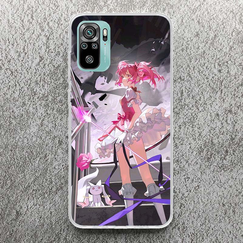 Madoka Magica Anime Print Soft Case for Xiaomi Redmi 14C 13C 12C 13 12 Phone Shell 10C 10A 10 9A 9C 9T 9 8A 8 7A 7 6A 6 Pro