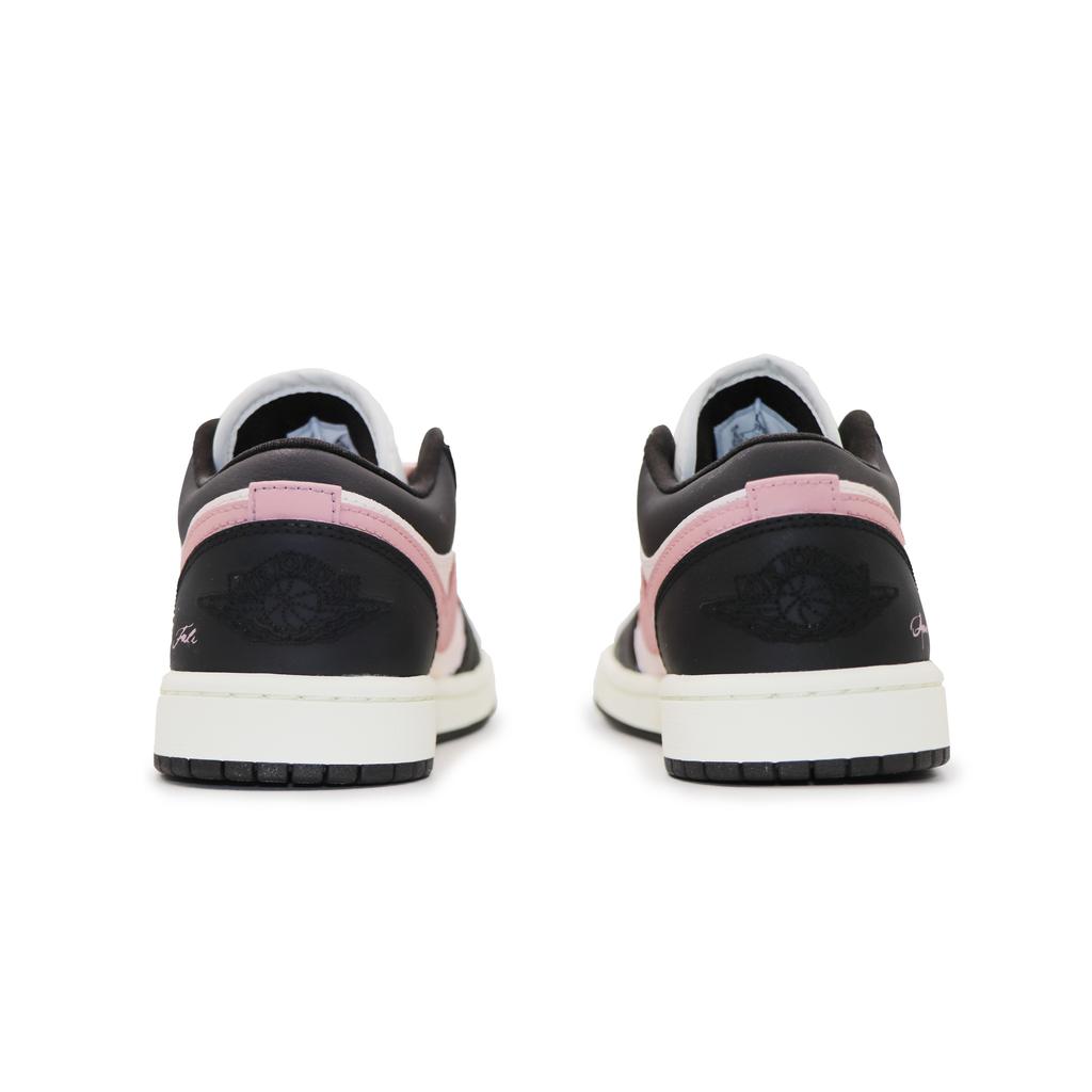 Jordan Air Jordan 1 Low Top Vintage Basketball Shoes Women's Black Pink DC0774-200(Team413-)