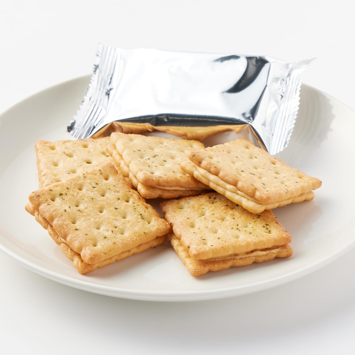 Muji Large Bag Cream Sandwich Crackers Peanut Flavor 24 pieces (2 x 12 bags)
