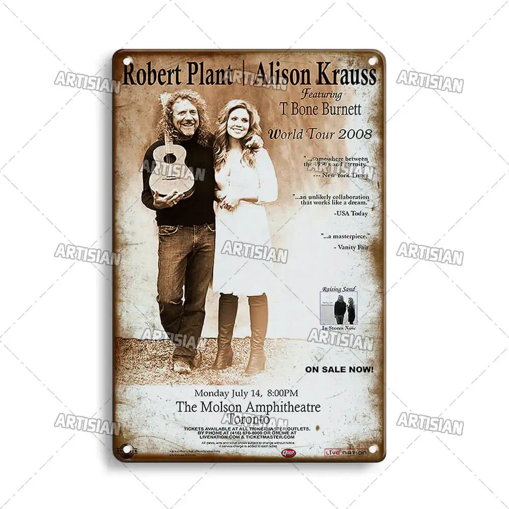 ARTISIAN Classic Rock Music Metal Tin Sign Home Bar Wall Decorative Weathered Metal Plaque Cafe Metal Sign Art Industrial Decor