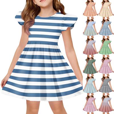 Girls' Summer Princess Dress , A,Line T,Shirt Dress Easter Day