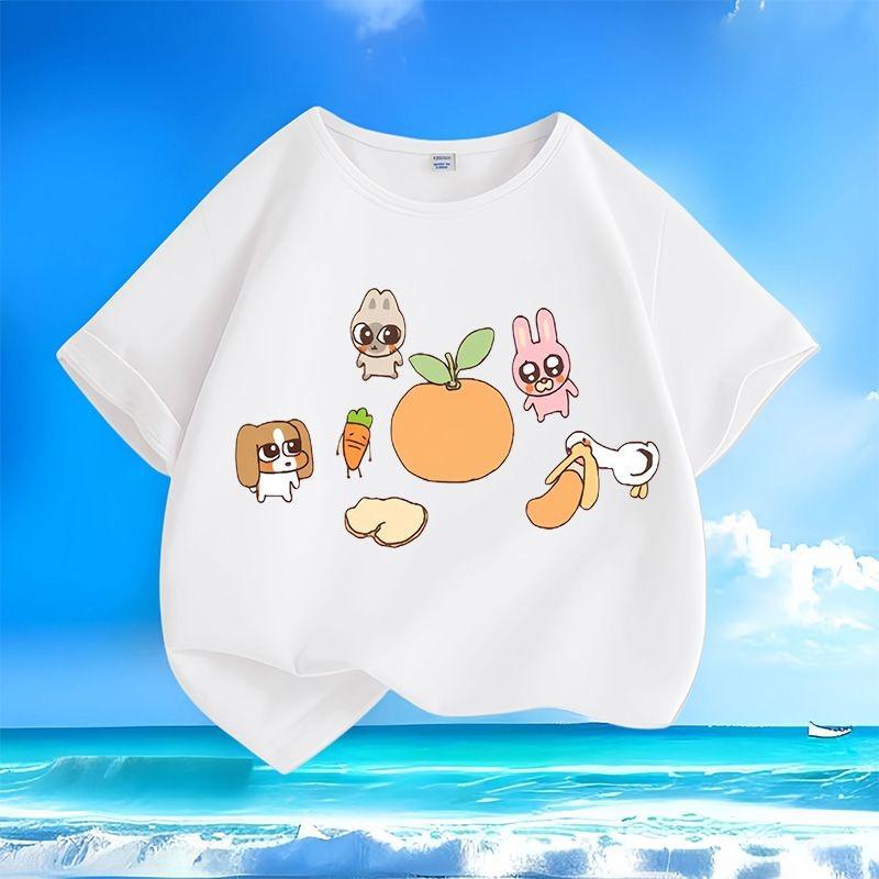 

Новые летние милые рай для питомцев детские футболки мультяшные животные с круглым вырезом свободные и универсальные топы для мальчиков и девочек 110