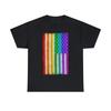 Rainbow Us Flag Graphic Tee Shirt, S-5XL