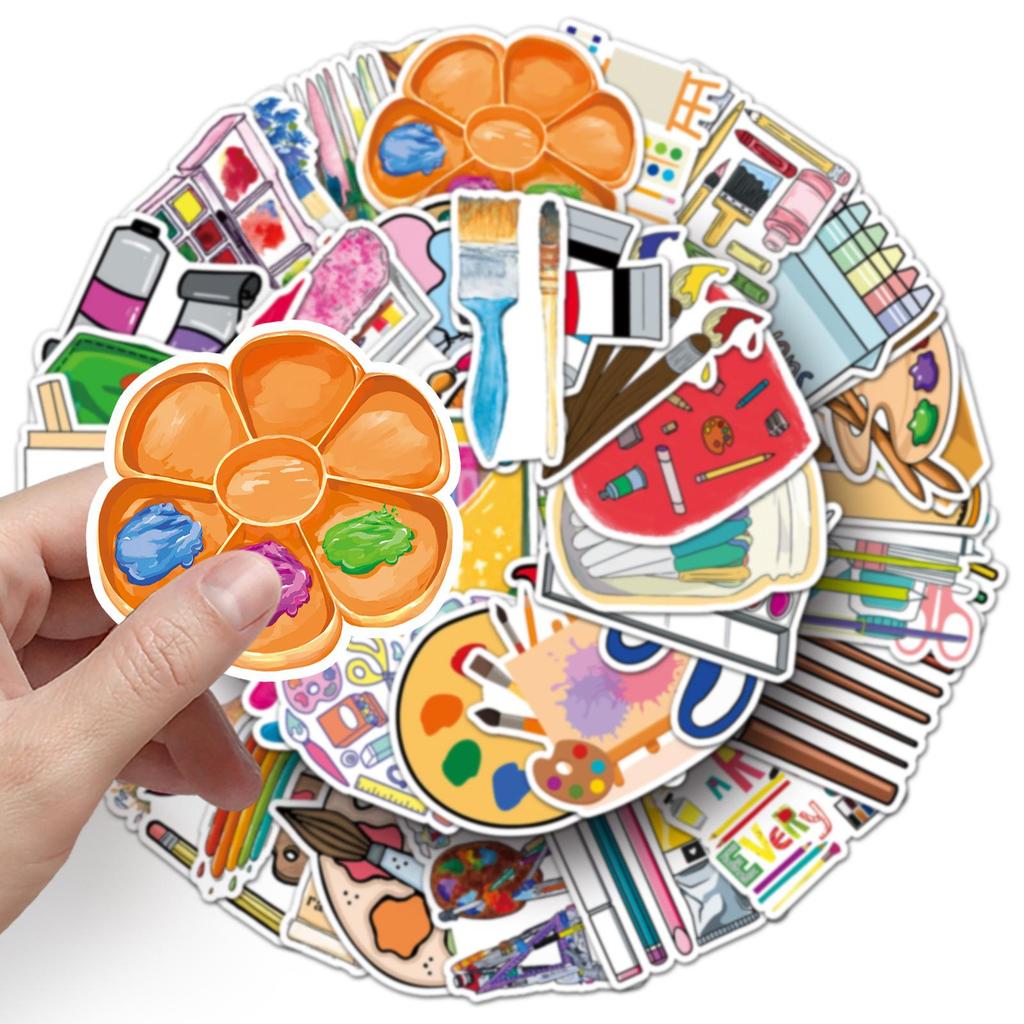 50 Graffiti Stickers: Creative, Artistic Decorations for Stationery, Suitcases, and Water Cups