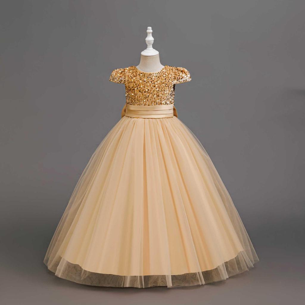 Girls' 2025 Sequin Princess Evening Dress